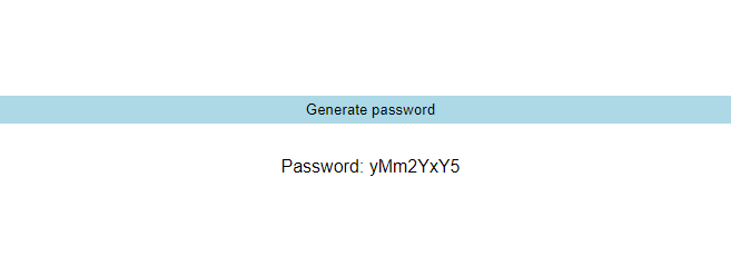 a simple random password-generator application using html css and js