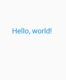 Flutter Hello world app